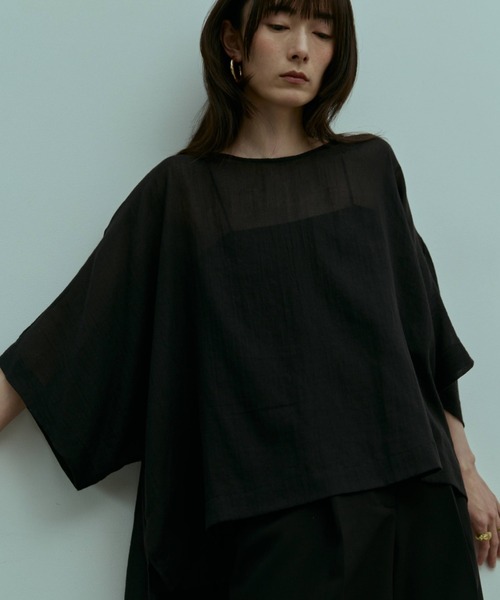 flaeu(フラユ)の「Air Skin Veil Pullover(シャツ/ブラウス・レディース・グレー/ブラック/ホワイト・FREE)」の19枚目の写真
