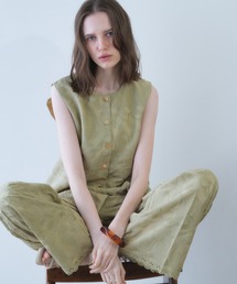 YECCA VECCA | 刺繍ペプラムジレ(ベスト)