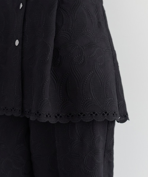 YECCA VECCA(イェッカヴェッカ)の「刺繍ペプラムジレ【セットアップ対応】(ベスト・レディース・ベージュ/ブラック・FREE)」の20枚目の写真