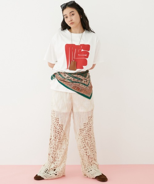 MIRROR STOKE(ミラーストーク)の「【ZOZO限定】CROCHET LACE PANTS/クロシェレースパンツ(その他パンツ・レディース・アイボリー/ベージュ・MEDIUM)」の8枚目の写真