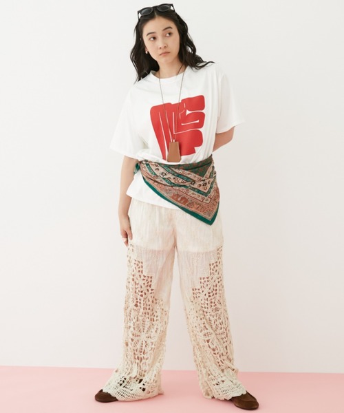 MIRROR STOKE(ミラーストーク)の「【ZOZO限定】CROCHET LACE PANTS/クロシェレースパンツ(その他パンツ・レディース・アイボリー/ベージュ・MEDIUM)」の7枚目の写真