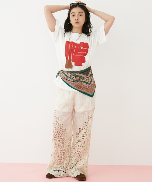 MIRROR STOKE(ミラーストーク)の「【ZOZO限定】CROCHET LACE PANTS/クロシェレースパンツ(その他パンツ・レディース・アイボリー/ベージュ・MEDIUM)」の9枚目の写真