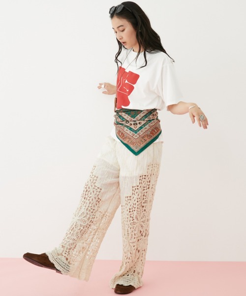 MIRROR STOKE(ミラーストーク)の「【ZOZO限定】CROCHET LACE PANTS/クロシェレースパンツ(その他パンツ・レディース・アイボリー/ベージュ・MEDIUM)」の6枚目の写真