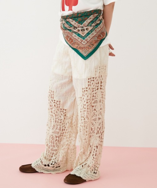 MIRROR STOKE(ミラーストーク)の「【ZOZO限定】CROCHET LACE PANTS/クロシェレースパンツ(その他パンツ・レディース・アイボリー/ベージュ・MEDIUM)」の19枚目の写真