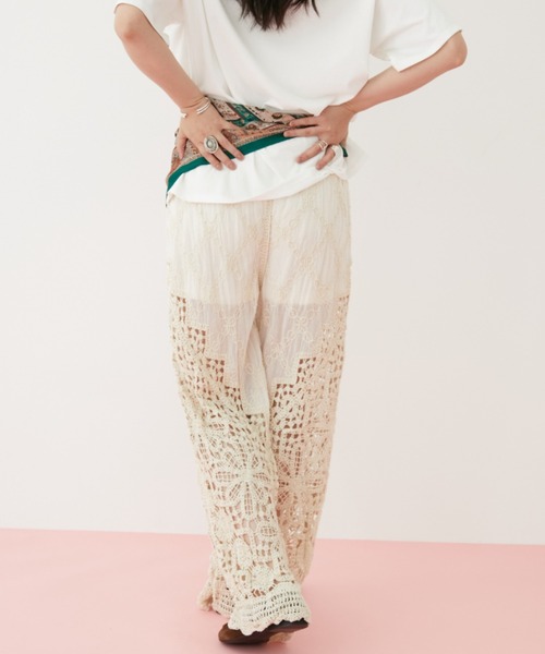 MIRROR STOKE(ミラーストーク)の「【ZOZO限定】CROCHET LACE PANTS/クロシェレースパンツ(その他パンツ・レディース・アイボリー/ベージュ・MEDIUM)」の18枚目の写真