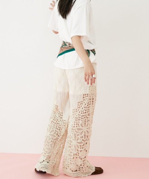 MIRROR STOKE(ミラーストーク)の「【ZOZO限定】CROCHET LACE PANTS/クロシェレースパンツ(その他パンツ・レディース・アイボリー/ベージュ・MEDIUM)」の17枚目の写真