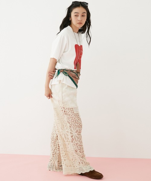 MIRROR STOKE(ミラーストーク)の「【ZOZO限定】CROCHET LACE PANTS/クロシェレースパンツ(その他パンツ・レディース・アイボリー/ベージュ・MEDIUM)」の4枚目の写真