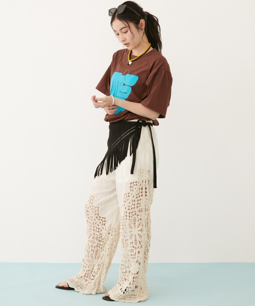 MIRROR STOKE(ミラーストーク)の「【ZOZO限定】CROCHET LACE PANTS/クロシェレースパンツ(その他パンツ・レディース・アイボリー/ベージュ・MEDIUM)」の13枚目の写真