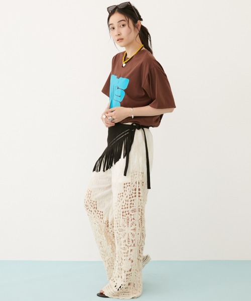 MIRROR STOKE(ミラーストーク)の「【ZOZO限定】CROCHET LACE PANTS/クロシェレースパンツ(その他パンツ・レディース・アイボリー/ベージュ・MEDIUM)」の12枚目の写真