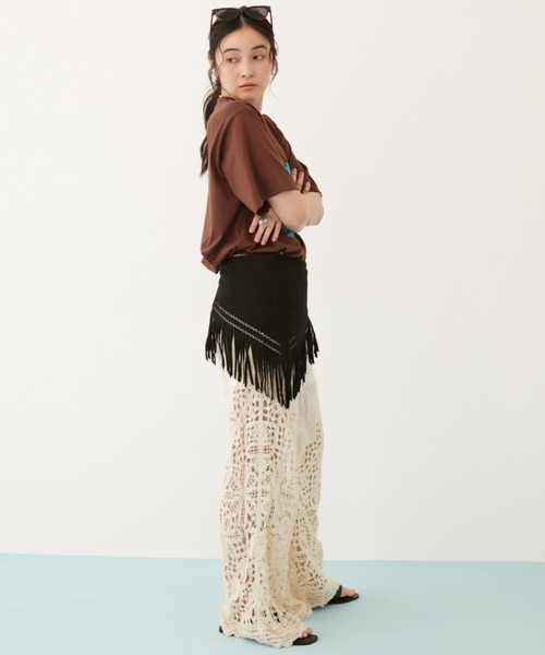 MIRROR STOKE(ミラーストーク)の「【ZOZO限定】CROCHET LACE PANTS/クロシェレースパンツ(その他パンツ・レディース・アイボリー/ベージュ・MEDIUM)」の10枚目の写真