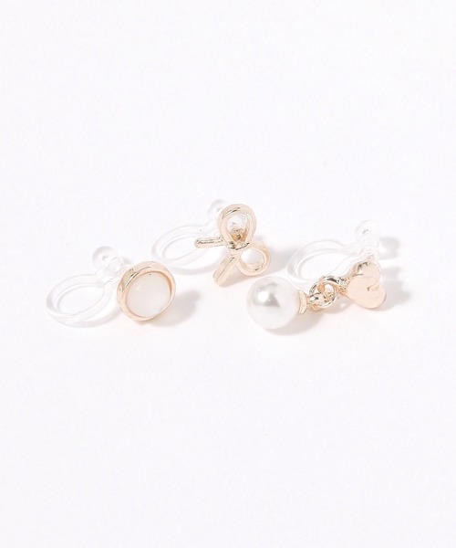 LAKOLE（ラコレ）の「パールリボンハートノンホールピアス6点セット / 663747（ピアス（両耳用）・レディース・ピンク系その他/その他1・FREE）」の4枚目の写真