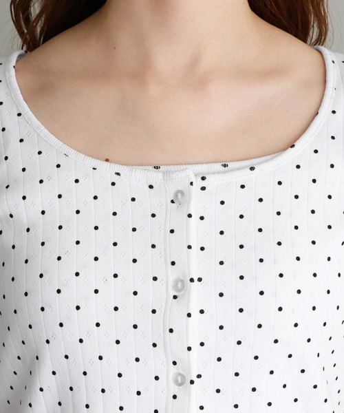 tiptop(ティップトップ)の「半袖カーディガン×裾フリルキャミSET(Tシャツ/カットソー・レディース・ブラック系その他/オフホワイト/ホワイト系その他/サックスブルー・FREE)」の20枚目の写真