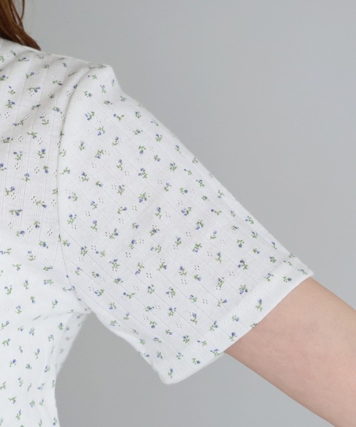 tiptop(ティップトップ)の「半袖カーディガン×裾フリルキャミSET(Tシャツ/カットソー・レディース・ブラック系その他/オフホワイト/ホワイト系その他/サックスブルー・FREE)」の7枚目の写真