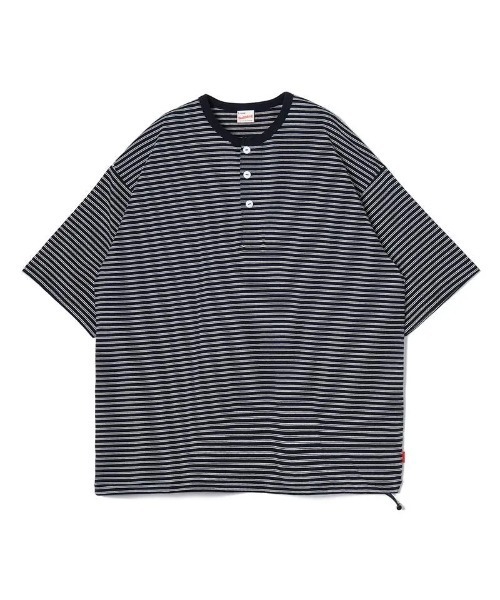 Healthknit(ヘルスニット)の「Healthknit Classic Border Jersey Henlyneck S/S (#51048)(Tシャツ/カットソー・メンズ・ブラック系その他・MEDIUM/LARGE/X-LARGE)」の2枚目の写真