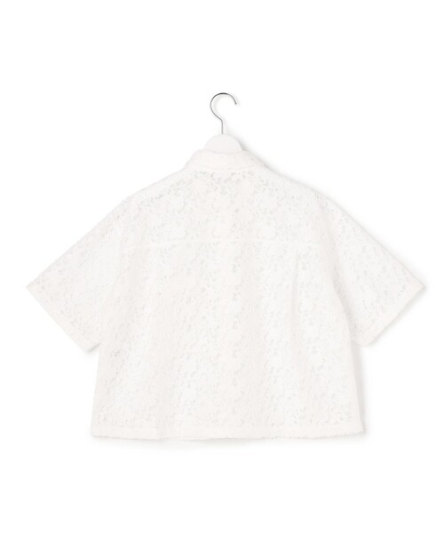 23区 L(ニジュウサンクオオキイサイズ)の「ラッセルレース レギュラーカラー シャツ(シャツ/ブラウス・レディース・ブラック系/ホワイト系・46/44)」の16枚目の写真