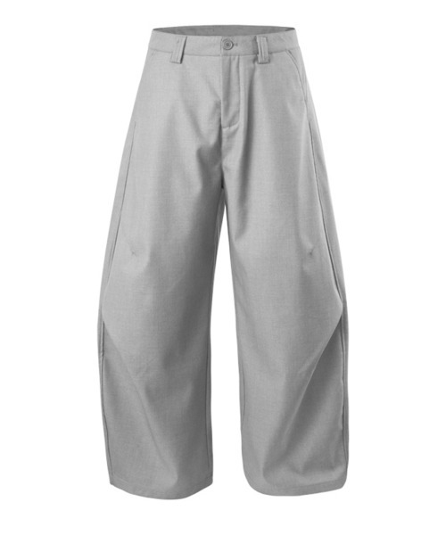 BUTTON SEOUL（ボタンソウル）の「ダートパネルカーブパンツ (3カラー)（スラックス・メンズ・ブラック/グレー/ベージュ・MEDIUM/LARGE/X-LARGE/SMALL）」の4枚目の写真