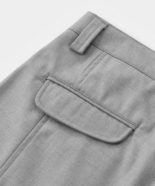 BUTTON SEOUL（ボタンソウル）の「ダートパネルカーブパンツ (3カラー)（スラックス・メンズ・ブラック/グレー/ベージュ・MEDIUM/LARGE/X-LARGE/SMALL）」の7枚目の写真