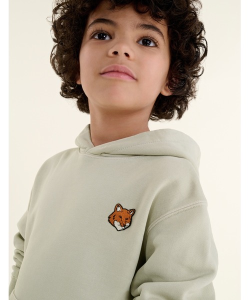 Maison Kitsune（メゾンキツネ）の「FOX HEAD KID HOODIE（パーカー・キッズ・ネイビー/ライトグレー・12/10/8/6/4）」の13枚目の写真