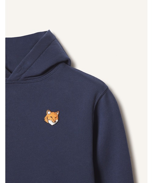 Maison Kitsune（メゾンキツネ）の「FOX HEAD KID HOODIE（パーカー・キッズ・ネイビー/ライトグレー・12/10/8/6/4）」の6枚目の写真
