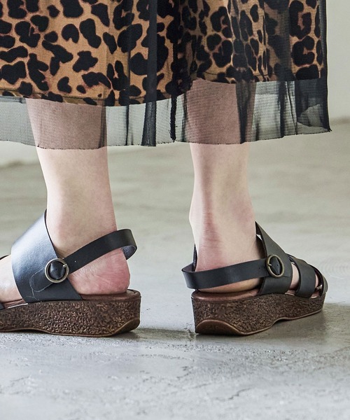 Fashion Letter（ファッションレター）の「日本製 2wayストラップローヒールサンダル 痛くないサンダル（サンダル・レディース・グリーン/ブラック/ベージュ系その他/ダークブラウン・LL/L/M/S）」の10枚目の写真