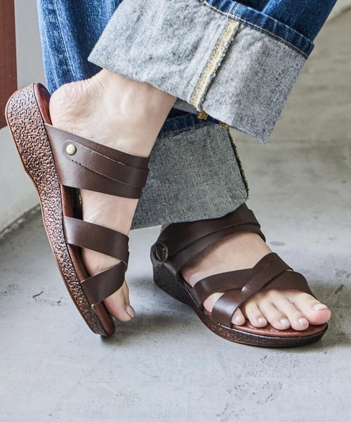 Fashion Letter（ファッションレター）の「日本製 2wayストラップローヒールサンダル 痛くないサンダル（サンダル・レディース・グリーン/ブラック/ベージュ系その他/ダークブラウン・LL/L/M/S）」の13枚目の写真