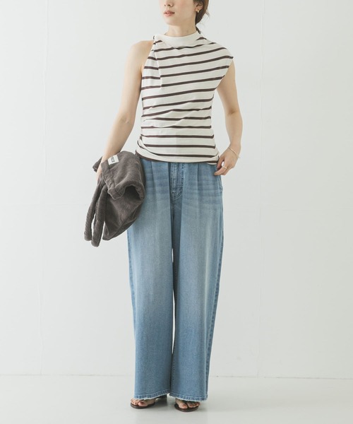URBAN RESEARCH（アーバンリサーチ）の「ESTHE　STRIPE TWIST ASYMMETRIC T-SHIRTS（Tシャツ/カットソー・レディース・ストライプ・SMALL）」の10枚目の写真