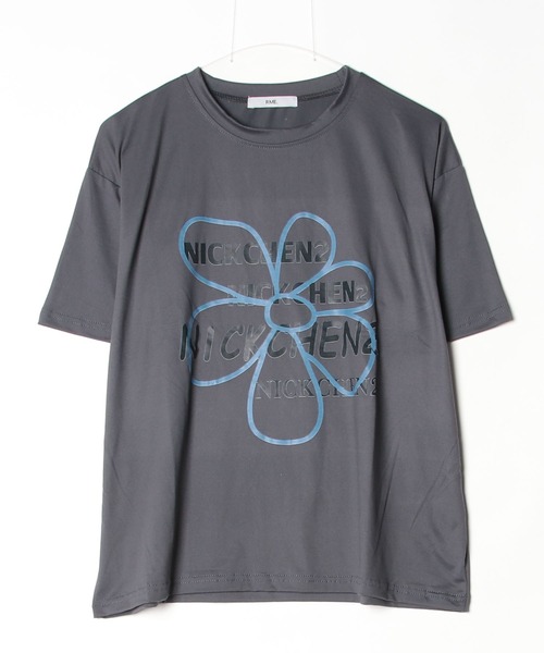 RME.（アールエムイー）の「フラワープリントオーバーサイズTシャツ 半袖（Tシャツ/カットソー・レディース・ホワイト/ダークグレー・FREE）」の18枚目の写真