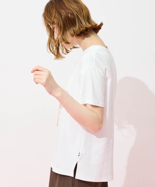 Petit Honfleur(プチオンフルール)の「モチーフレースTシャツ(Tシャツ/カットソー・レディース・ホワイト・M/L)」の14枚目の写真