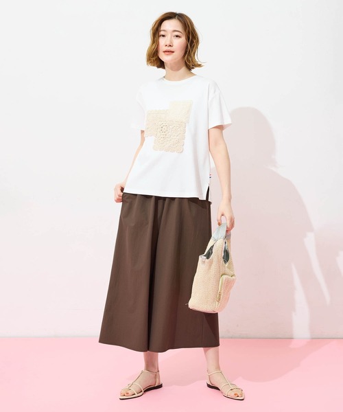 Petit Honfleur(プチオンフルール)の「モチーフレースTシャツ(Tシャツ/カットソー・レディース・ホワイト・M/L)」の18枚目の写真