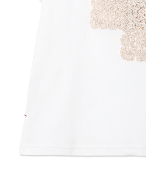 Petit Honfleur(プチオンフルール)の「モチーフレースTシャツ(Tシャツ/カットソー・レディース・ホワイト・M/L)」の8枚目の写真