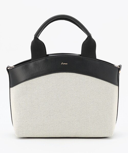 J.PRESS(ジェイプレス)の「【2WAY】キャンバス トートショルダー(ショルダーバッグ・レディース・ブラック系/ブラウン系・F)」の1枚目の写真