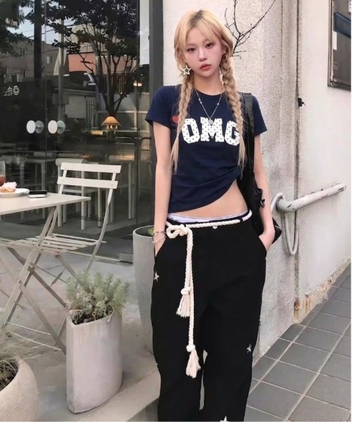 SHEPP(シープ)の「ハートワンポイント ドットロゴ 半袖コンパクトTシャツ(Tシャツ/カットソー・レディース・ネイビー・M/L)」の16枚目の写真
