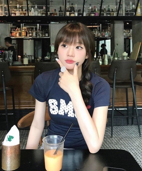 SHEPP(シープ)の「ハートワンポイント ドットロゴ 半袖コンパクトTシャツ(Tシャツ/カットソー・レディース・ネイビー・M/L)」の9枚目の写真