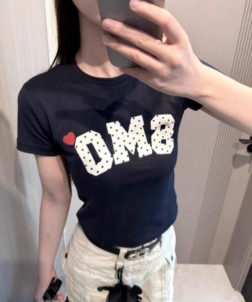 SHEPP(シープ)の「ハートワンポイント ドットロゴ 半袖コンパクトTシャツ(Tシャツ/カットソー・レディース・ネイビー・M/L)」の15枚目の写真
