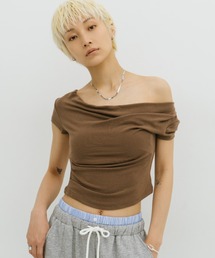 ドレープオフショルTEE