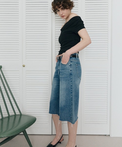 HANNE（アン）の「ドレープオフショルTEE（Tシャツ/カットソー・レディース・ホワイト/ブラック・FREE）」の7枚目の写真