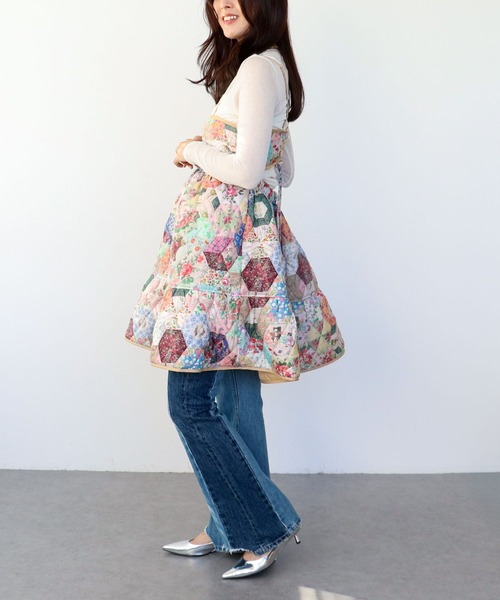 Three Four Time(スリーフォータイム)の「【ハナカラクサ】Patchwork Print One piece(ワンピース・レディース・その他・FREE)」の8枚目の写真