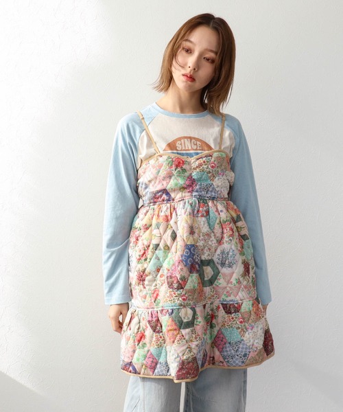Three Four Time(スリーフォータイム)の「【ハナカラクサ】Patchwork Print One piece(ワンピース・レディース・その他・FREE)」の9枚目の写真