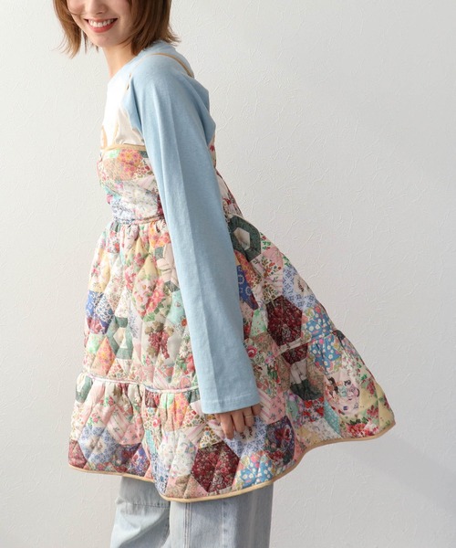Three Four Time(スリーフォータイム)の「【ハナカラクサ】Patchwork Print One piece(ワンピース・レディース・その他・FREE)」の12枚目の写真