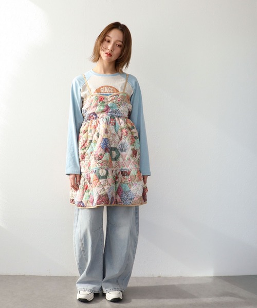 Three Four Time(スリーフォータイム)の「【ハナカラクサ】Patchwork Print One piece(ワンピース・レディース・その他・FREE)」の13枚目の写真