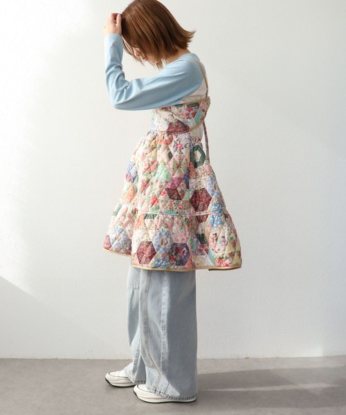 Three Four Time(スリーフォータイム)の「【ハナカラクサ】Patchwork Print One piece(ワンピース・レディース・その他・FREE)」の14枚目の写真