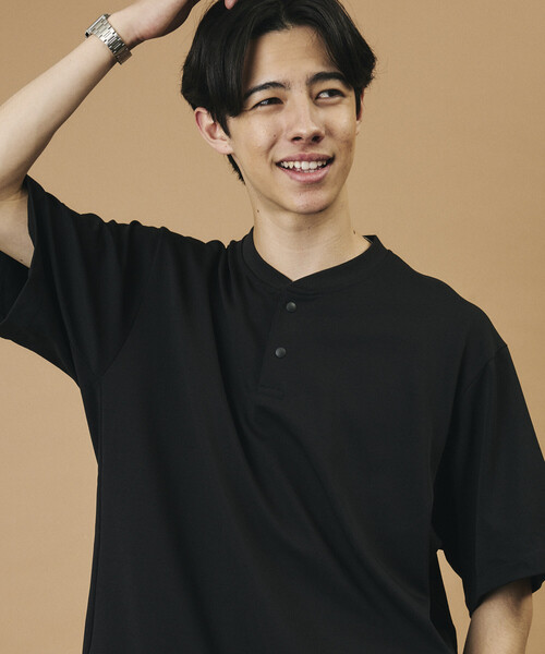 FREAK'S STORE(フリークスストア)の「SUPER ICE HENLEY NECK TEE/スーパーアイス ヘンリーネック スピンドルTシャツ(Tシャツ/カットソー・メンズ・ブラウン/サックスブルー/チャコールグレー/ホワイト/ブラック/グリーン・MEDIUM/LARGE/X-LARGE)」の3枚目の写真