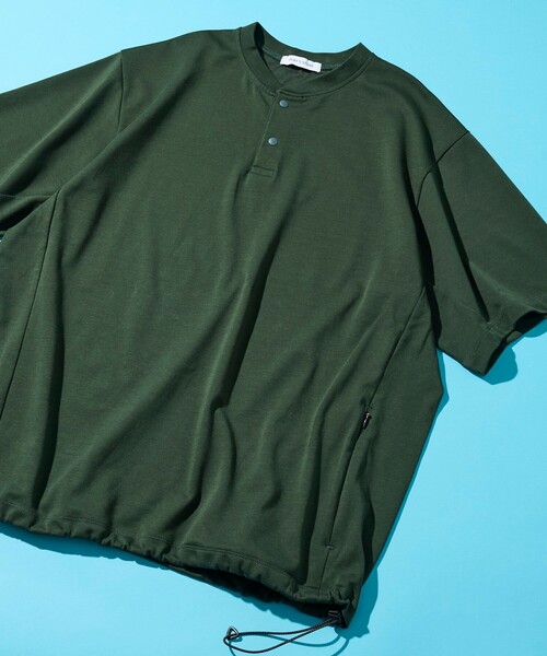 FREAK'S STORE(フリークスストア)の「SUPER ICE HENLEY NECK TEE/スーパーアイス ヘンリーネック スピンドルTシャツ(Tシャツ/カットソー・メンズ・ブラウン/サックスブルー/チャコールグレー/ホワイト/ブラック/グリーン・MEDIUM/LARGE/X-LARGE)」の5枚目の写真