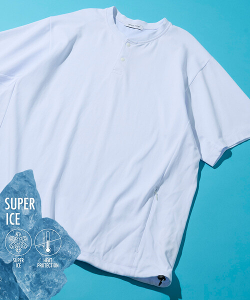FREAK'S STORE(フリークスストア)の「SUPER ICE HENLEY NECK TEE/スーパーアイス ヘンリーネック スピンドルTシャツ(Tシャツ/カットソー・メンズ・ブラウン/サックスブルー/チャコールグレー/ホワイト/ブラック/グリーン・MEDIUM/LARGE/X-LARGE)」の7枚目の写真