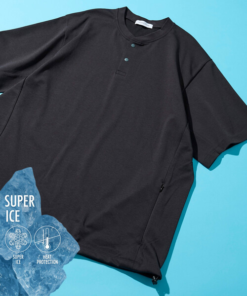 FREAK'S STORE(フリークスストア)の「SUPER ICE HENLEY NECK TEE/スーパーアイス ヘンリーネック スピンドルTシャツ(Tシャツ/カットソー・メンズ・ブラウン/サックスブルー/チャコールグレー/ホワイト/ブラック/グリーン・MEDIUM/LARGE/X-LARGE)」の8枚目の写真