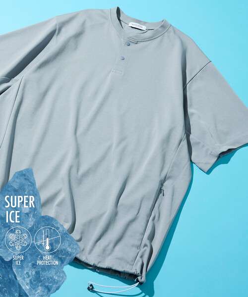 FREAK'S STORE(フリークスストア)の「SUPER ICE HENLEY NECK TEE/スーパーアイス ヘンリーネック スピンドルTシャツ(Tシャツ/カットソー・メンズ・ブラウン/サックスブルー/チャコールグレー/ホワイト/ブラック/グリーン・MEDIUM/LARGE/X-LARGE)」の10枚目の写真