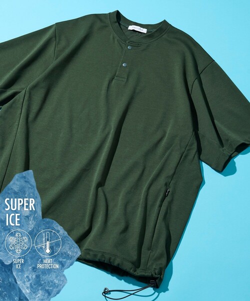 FREAK'S STORE(フリークスストア)の「SUPER ICE HENLEY NECK TEE/スーパーアイス ヘンリーネック スピンドルTシャツ(Tシャツ/カットソー・メンズ・ブラウン/サックスブルー/チャコールグレー/ホワイト/ブラック/グリーン・MEDIUM/LARGE/X-LARGE)」の11枚目の写真