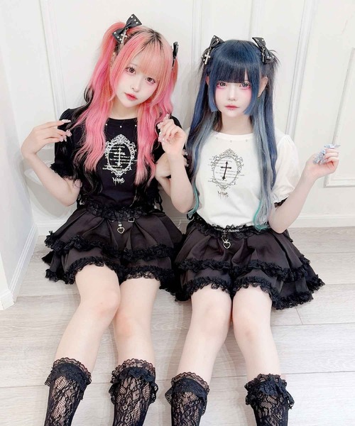 MA*RS(アメーバーマーズ)の「短丈クロストップス(Tシャツ/カットソー・レディース・ホワイト/ブラック・FREE)」の14枚目の写真