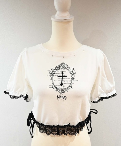 MA*RS(アメーバーマーズ)の「短丈クロストップス(Tシャツ/カットソー・レディース・ホワイト/ブラック・FREE)」の16枚目の写真