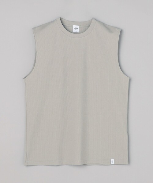 coen(コーエン)の「【形態回復性・ストレッチ性】SOLOTEX(R) ワッフルノースリーブTシャツ(Tシャツ/カットソー・メンズ・ホワイト/ライトグレー・L/M/S)」の14枚目の写真